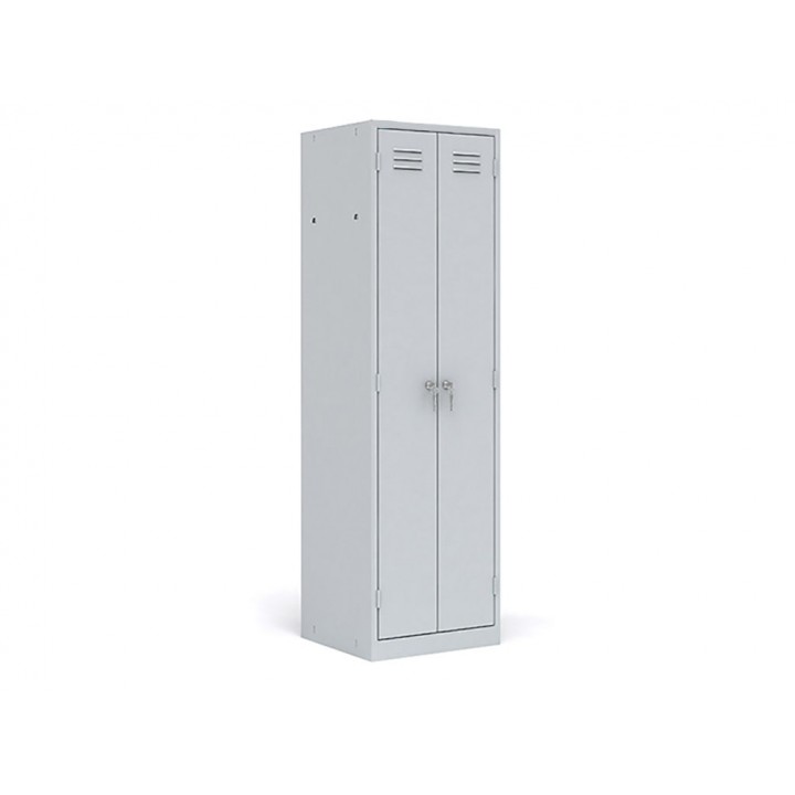 Шкаф металлический разборный двухсекционный повышенной жесткости для хранения одежды 